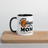 "My Favorite Player Calls Me Mom" mug with color inside